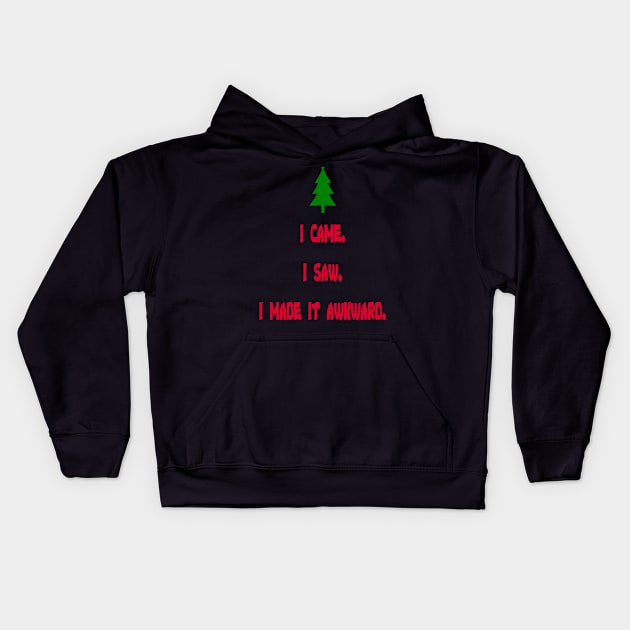 Awkward Christmas Kids Hoodie by SmartCraftCo